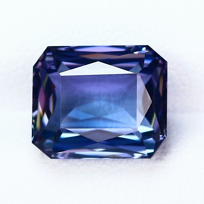 #ad 8.31 Ct Stunning Emerald Cut 12x10 mm Genuine Unheat Natural Blue Tanzanite Gems $1828.00