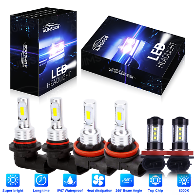 #ad For Acura RDX ILX 2013 2014 2015 6000K LED Headlight Hi Lo Beam Fog Light Bulbs