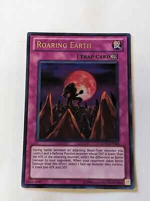 #ad Roaring Earth Trap Card YUGIOH YDT1 EN003 Foil 04587638