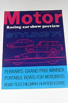 #ad Motor 1971 January 9 Portable Boats Hillman Hunter 1725 Estate Ferrari GP Car