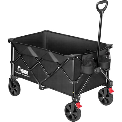 #ad 200L Collapsible Wagon 300lbs Heavy Duty Folding Utility Garden Cart Foldable
