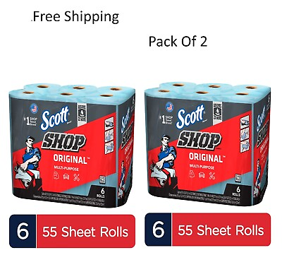 #ad Scott Professional Multi Purpose Shop Towels55 Sheets per Roll6Rolls PACK OF 2