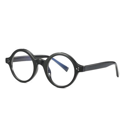 #ad Round Glasses Frames Spring Hinges Retro TR90 46 MM Demo Lens Eyeglass Frames K