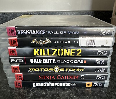 #ad PlayStation 3 Lot of 7 Games PS3 Lot Collection Bundle With booklets