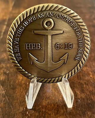 #ad Armor of God Anchor Hope Naval Navy Commemorative Challenge Coin Hebrews 6:19