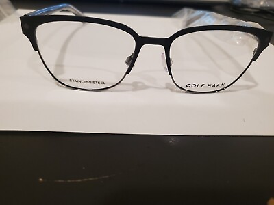 #ad Cole Haan CH5023 black 001 Eyeglasses 52 17 135MM B37MM SPRING HINGE NEW PERFECT