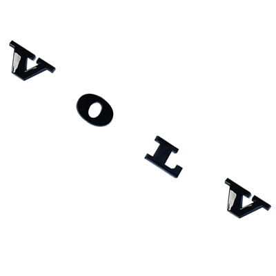 #ad For Volvo Raised Rear Trunk Lid Letter Badge Nameplate Emblem Sport Gloss Black
