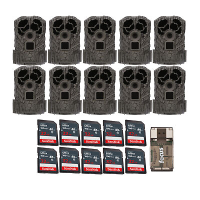 #ad Stealth Cam Browtine 16MP Trail Camera With 32GB SD Card and Card Reader 10 Pack