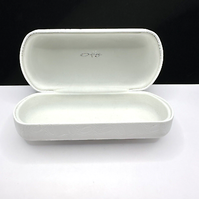 #ad #ad Oakley White Eyeglasses Sunglasses Large Embossed Clamshell Hard Case CASE ONLY