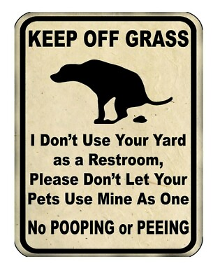 #ad Keep Off Grass Metal Yard Sign 9x12 No Dogs Pooping or Peeing on Lawn Funny Gift