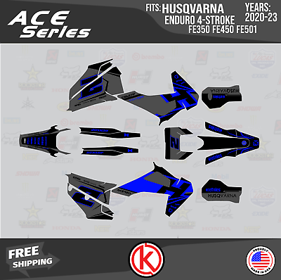 #ad Graphics Kit for Husqvarna FE350 FE450 FE501 2020 2023 Ace Blue Shift