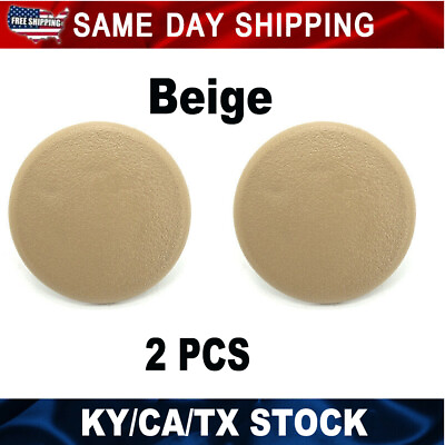 #ad 2Pcs Beige New Rear Armrest Seat Bolt Cover Cap fit for 07 18 TAHOE GMC YUKON XL