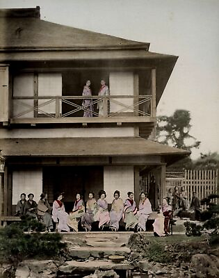 #ad 1880s JAPAN Tokyo Brothel PHOTO 169 y