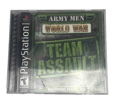 #ad Army Men World War Team Assault Sony PlayStation 1 2001 Game Case amp; Manual