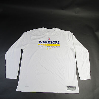 #ad Golden State Warriors Nike NBA Authentics Dri Fit Long Sleeve Shirt Men#x27;s New