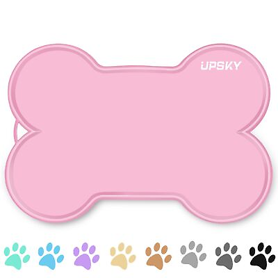 #ad Bone Shaped Silicone Pet Feeding Mat Non Spill Food Bowl Mat for Cats Dogs