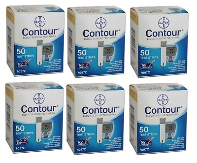 #ad 300 Contour Test Strips 6 Boxes of 50ct Exp 7 2025