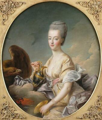 #ad Oil Francois Hubert Drouais Madame la Dauphine Marie Antoinette en Hebe lady art