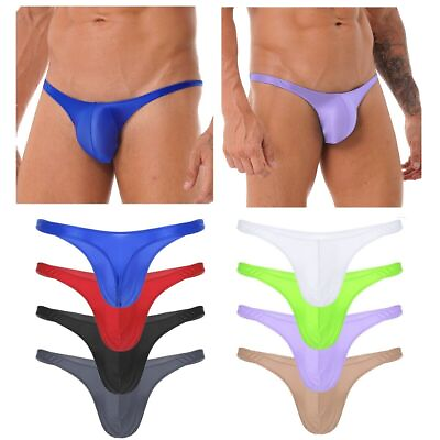 #ad Mens Sexy Pouch G string Thongs Jockstrap Swim Low Rise Bikini Briefs Underwear*