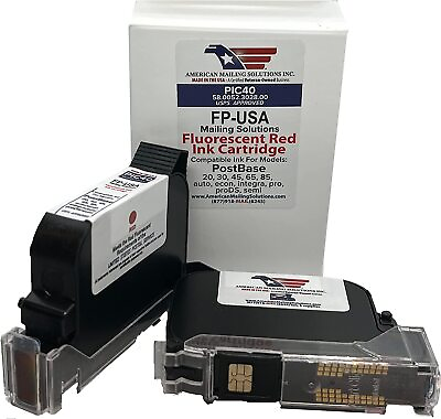 #ad FP PIC40 Replacement Red Ink Cartridge for PostBase Series Meters