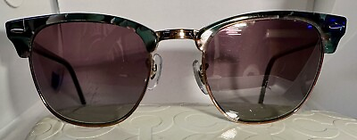 #ad Ray Ban Sunglasses RB3016 125571 51 21 3N Clubmaster Purple Havana Made In Italy $19.99