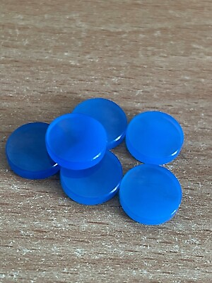 #ad 10 Pcs Natural Blue Chalcedony Round Both Side Flat Back 16x16mm Gemstone