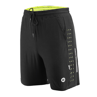 #ad ROCKBROS Cycling Shorts Sports Pants Exercise Fitness Mens Shorts Black