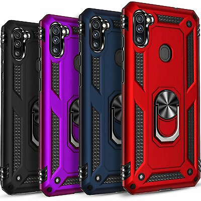 #ad For Samsung Galaxy A11 Phone Case Kickstand Cover Tempered Glass Protector