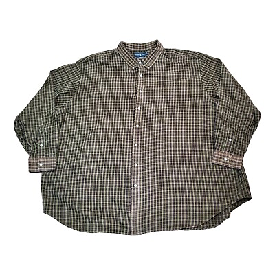 #ad Polo Ralph Lauren Classic Fit Button Down Shirt Size 5XB 5X Big Green Plaid