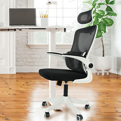 #ad Office Chair Gaming Desk Chair Ergonomic Mesh Dynamic Lumbar Support White
