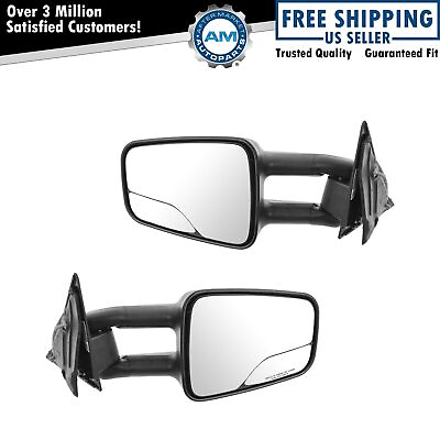 #ad Towing Upgrade Mirror Manual Telescoping Pair for Chevy GMC Isuzu Oldsmobile