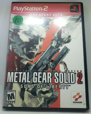 #ad Metal Gear Solid 2 Red Label Complete PlayStation 2 PS2 Game CIB