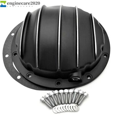 #ad For GM 10 Bolt Cast Aluminum Black Differential Cover 8.5quot; amp; 8.6quot; Ring Gear DIff