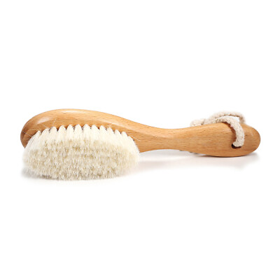 #ad Wooden Hair Brush for Newborns Infant Hair Comb Soft Wool Hair Scalp I3U3