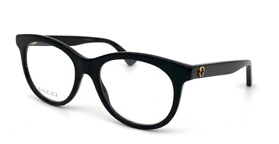 #ad GUCCI GG0167O 001 Shiny Black Demo Lenses 51mm Eyeglasses $115.95