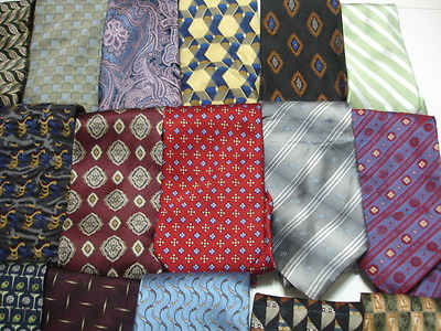 #ad Men#x27;s DESIGNER Silk Neck Ties Neckties Lot of 50 Woven Stripes Paisley Quilting