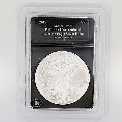 #ad 2018 American Silver Eagle 1 Troy Oz .999 Fine Silver BRILLIANT UNCIRCULATED