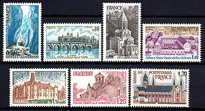 #ad France 1978 Tourist Issue Complete Mint MNH Set SC 1598 1604