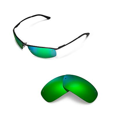 #ad New Walleva Polarized Emerald Replacement For Ray Ban RB3183 63mm