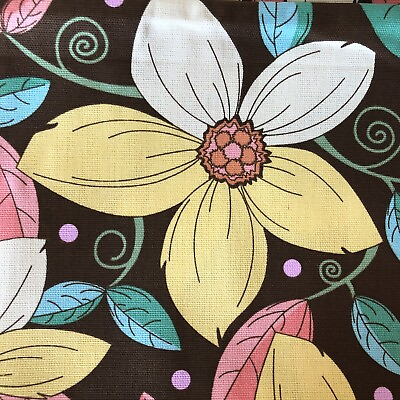 #ad 2 Yards x 42” Medium Heavy Fabric Large Floral Print Fabric Traditions 2005