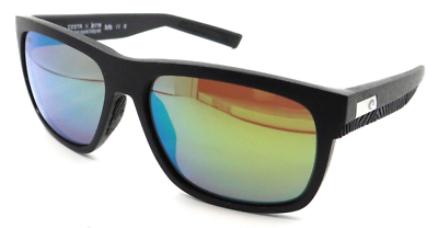 #ad Costa Del Mar Sunglasses Baffin 58 16 140 Net Gray Gray Rubber Green Mirror 580G