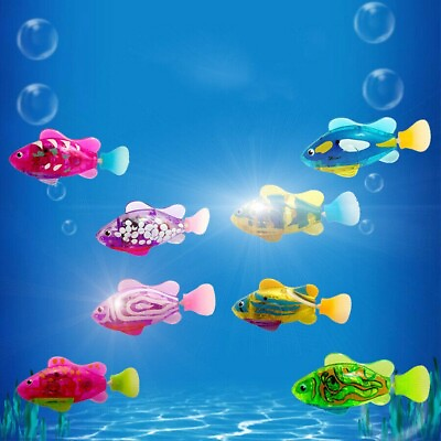 #ad 5Pcs Electric Robot Swimming Fish Bath Shower Water Toys Float for Baby Kids