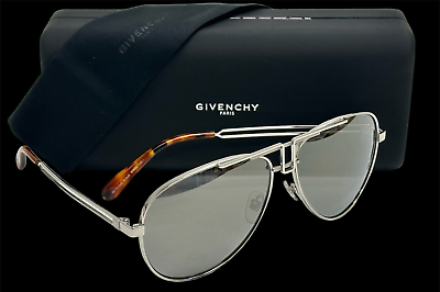 #ad GIVENCHY GV7110S 010 UE Palladium Gray Mirrored 61mm Authentic Sunglasses