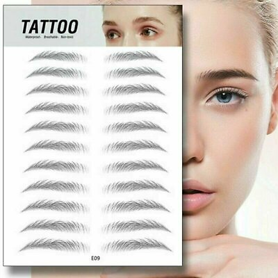 #ad Hair like Eyebrow Tattoo Sticker False Eyebrows Waterproof Lasting Makeup Kit