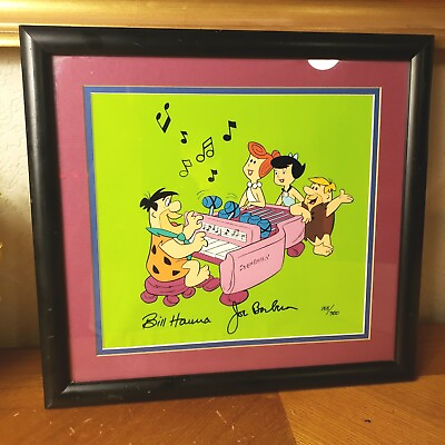 #ad The Flintstones Stoneway Signed Bill Hanna Joe Barbera Limited Cell Art 155 300