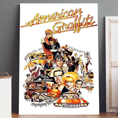 #ad Canvas Print: American Graffiti Movie Poster Wall Art