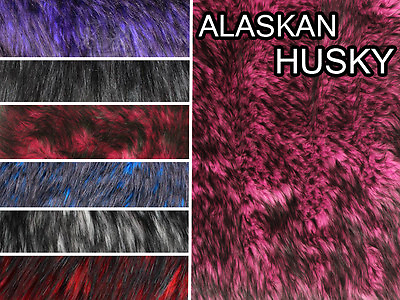 #ad Faux Fur Long Pile ALASKAN HUSKIES Fabrics 60quot; Wide Sold by the yard $38.99