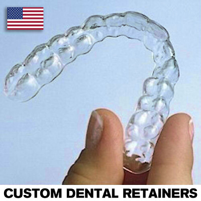#ad Custom Dental Retainers Upper AND Lower Set Aligner Type Made by USA Dental Lab