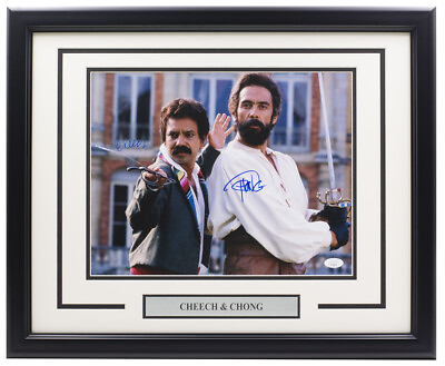 #ad Cheech and Chong Signed Framed 11x14 Corsican Brothers Photo JSA