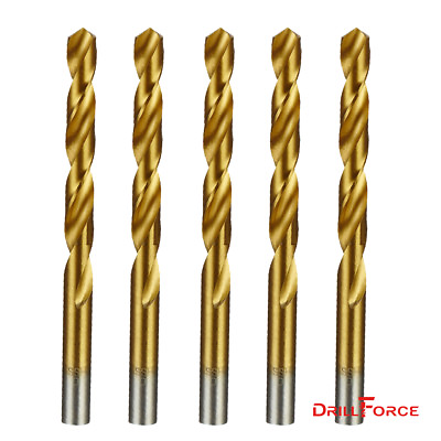 #ad 5PCS 3 8quot; Drill Bit Set HSS Titanium Jobber Length Twist Metal Drill Bits Tools